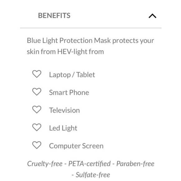 New, Blue Light Protection Mask / Anti Aging - Picture 2 of 3